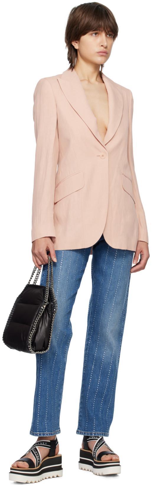 STELLA MCCARTNEY Sneak-elyse Striped Platform Sandals In Black