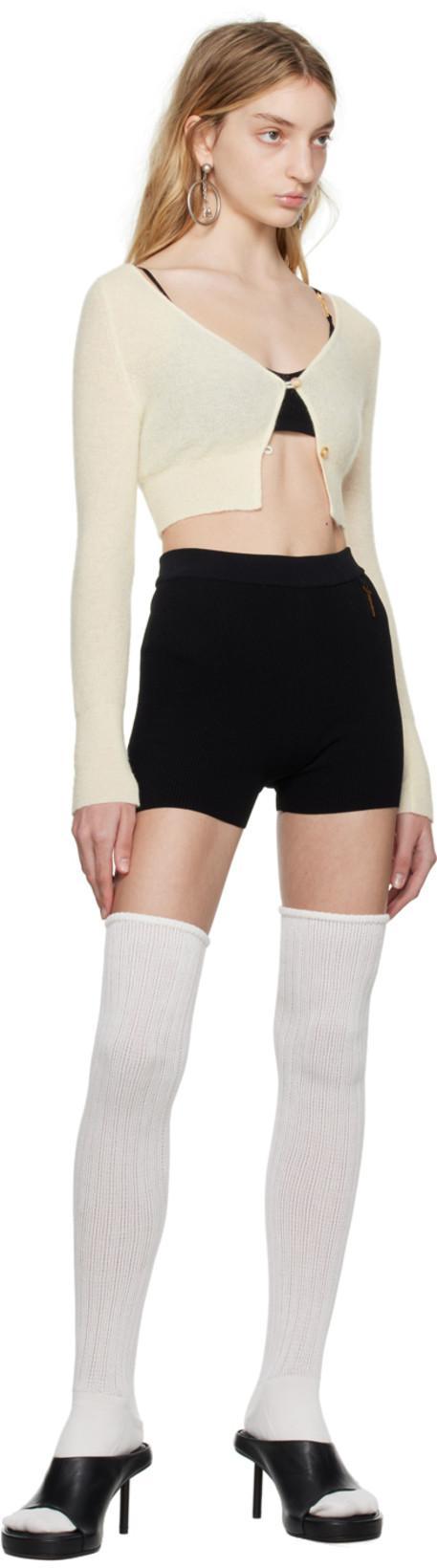 JACQUEMUS Le Cardigan Alzou Mohair Blend Cardigan In 米白色