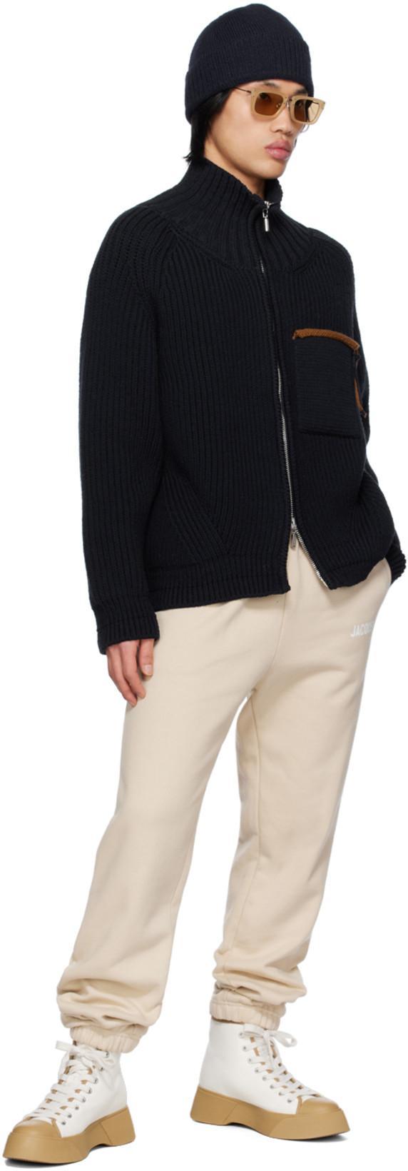 JACQUEMUS Mens Light Beige Le Jogging Tapered-leg Organic Cotton-jersey Jogging Bottoms