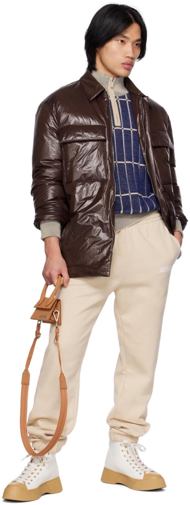 JACQUEMUS Mens Light Beige Le Jogging Tapered-leg Organic Cotton-jersey Jogging Bottoms