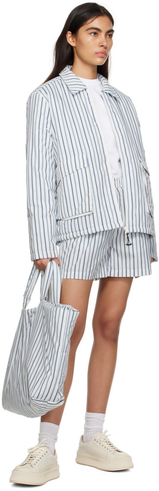 JACQUEMUS White Le Raphia 'le T-shirt Camisa' T-shirt