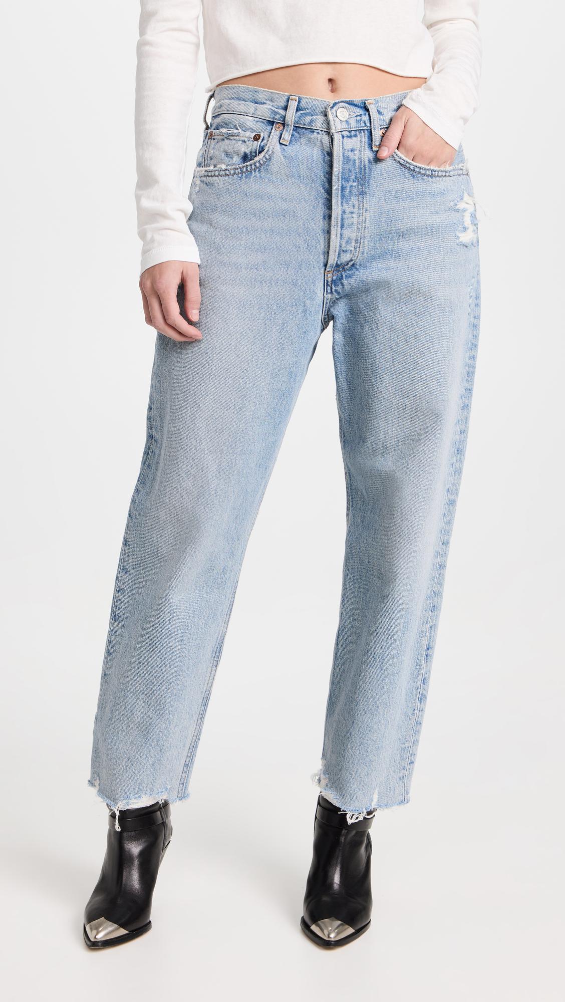 AGOLDE Riley High Rise Straight Crop Jeans Frequency 26