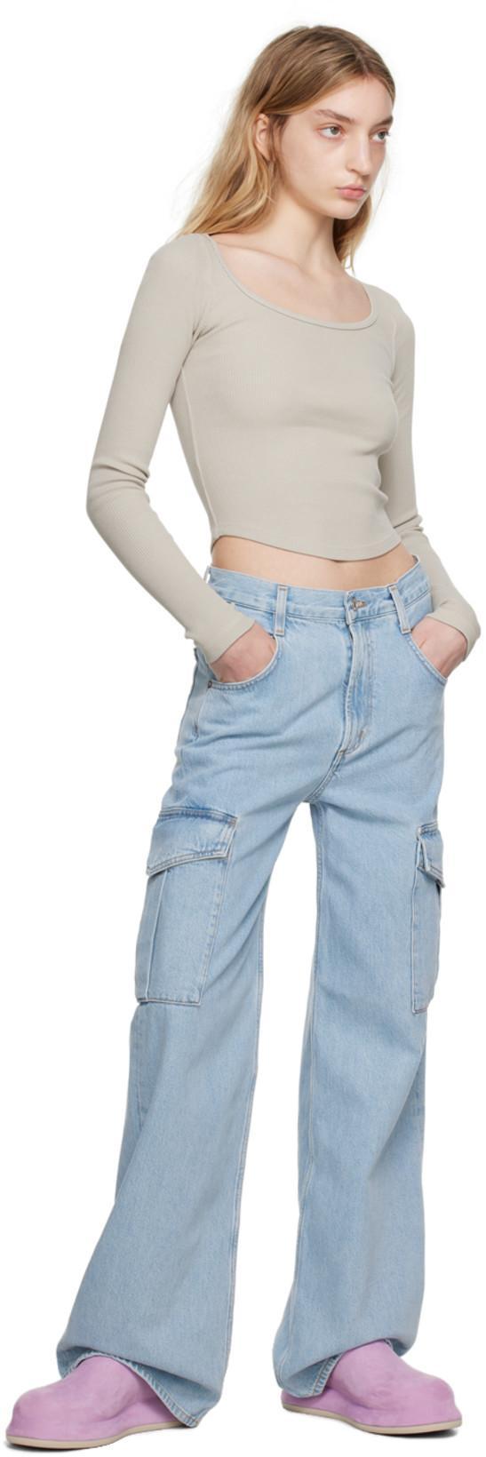 AGOLDE Minka High Rise Cargo Jeans In Realm In Multi