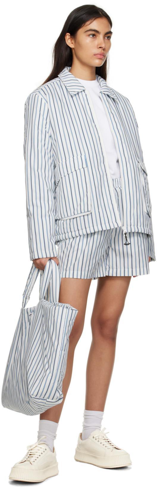 JACQUEMUS White Le Raphia 'le T-shirt Camisa' T-shirt