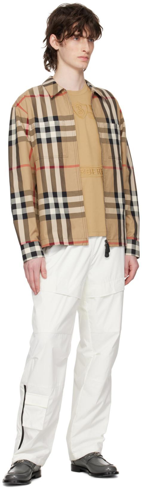 BURBERRY Check-pattern Shirt Jacket In Neutrals