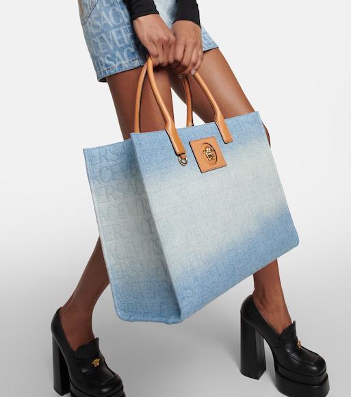 VERSACE Black Leather Medusa Aevitas Double Platform Pumps