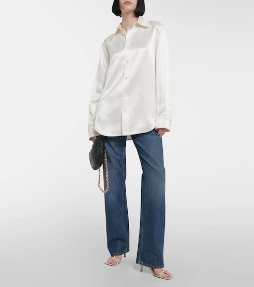 BOTTEGA VENETA Stretch 90 Square-open Toe Sandals In Lambskin In White