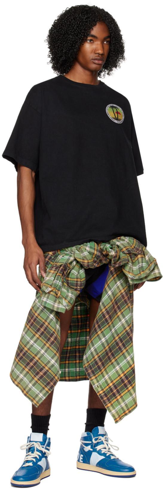 RHUDE Man Sneakers Blue Size 9 Leather