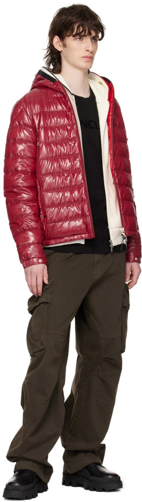 MONCLER Flocked Logo Cotton T-shirt In Black