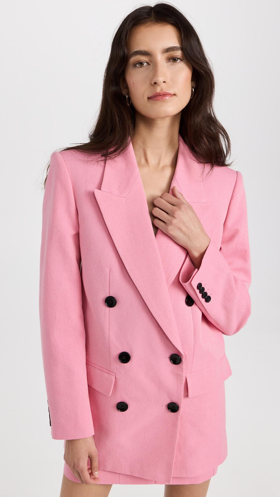 ISABEL MARANT Women Nevim Double-breasted Jacket In Pink