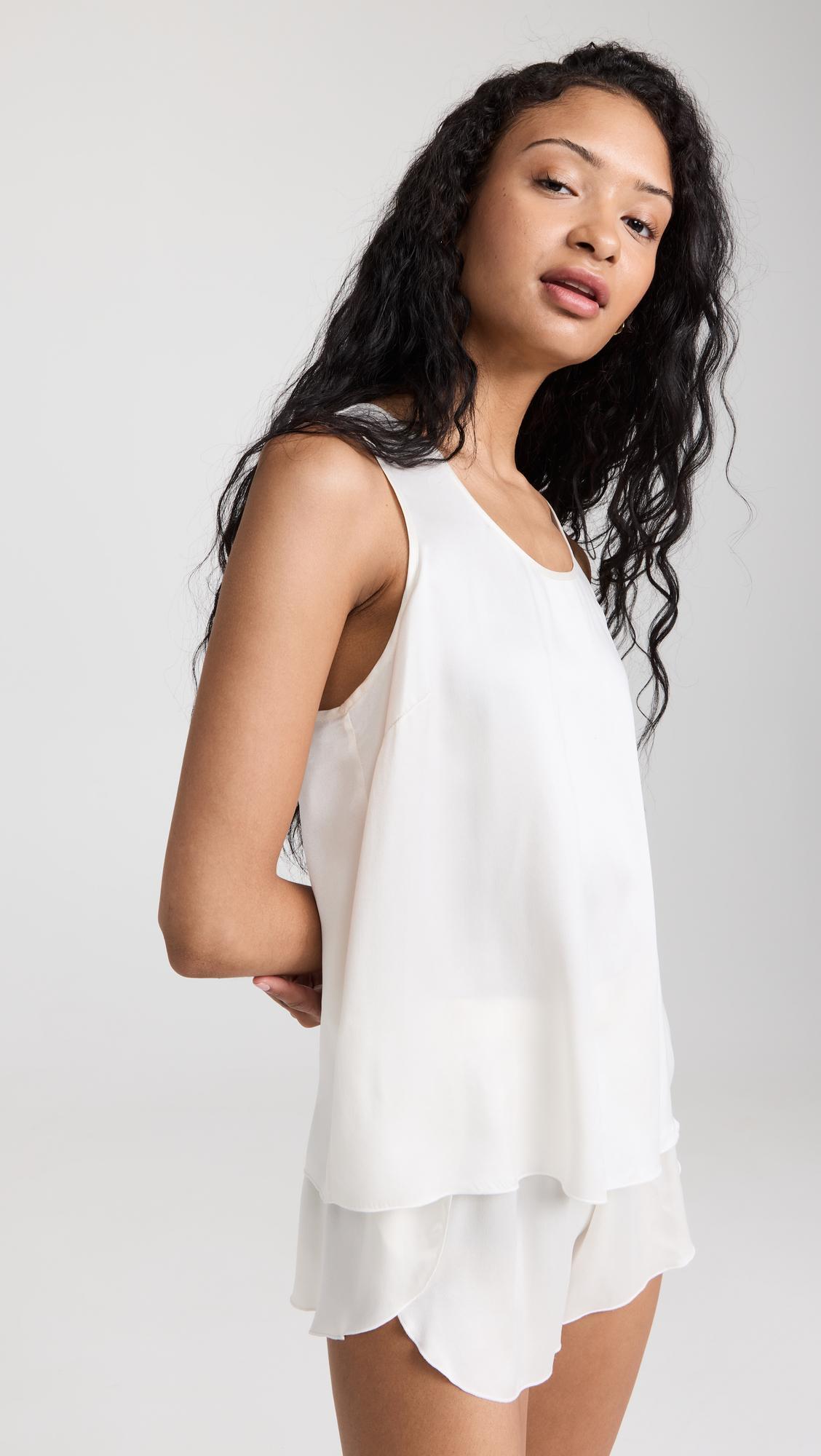 LUNYA Washable Silk Robe In Tranquil White