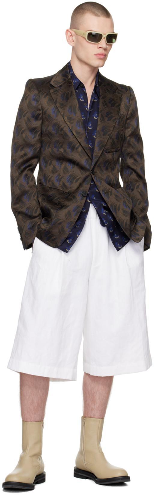 DRIES VAN NOTEN Viscose Print Short Sleeve Shirt In Printed