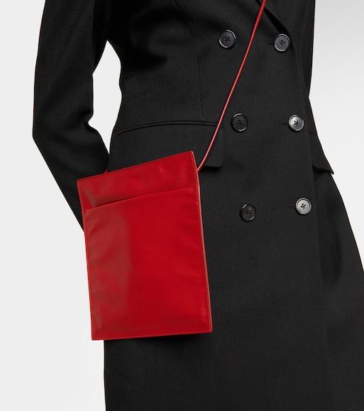 THE ROW Square Toe Smooth Calfskin Leather Pumps In Black