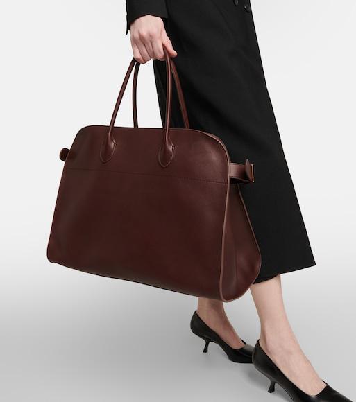 THE ROW Square Toe Smooth Calfskin Leather Pumps In Black