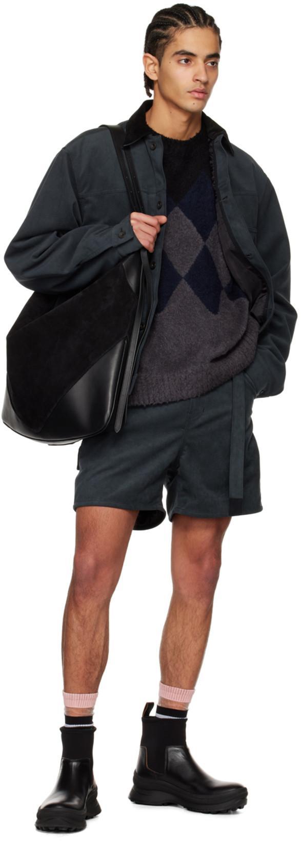 JIL SANDER Man Ankle Boots Black Size 12 Soft Leather