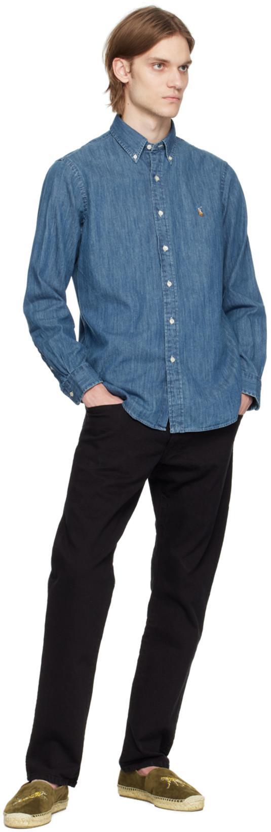 POLO RALPH LAUREN Blue Denim Button-down Shirt