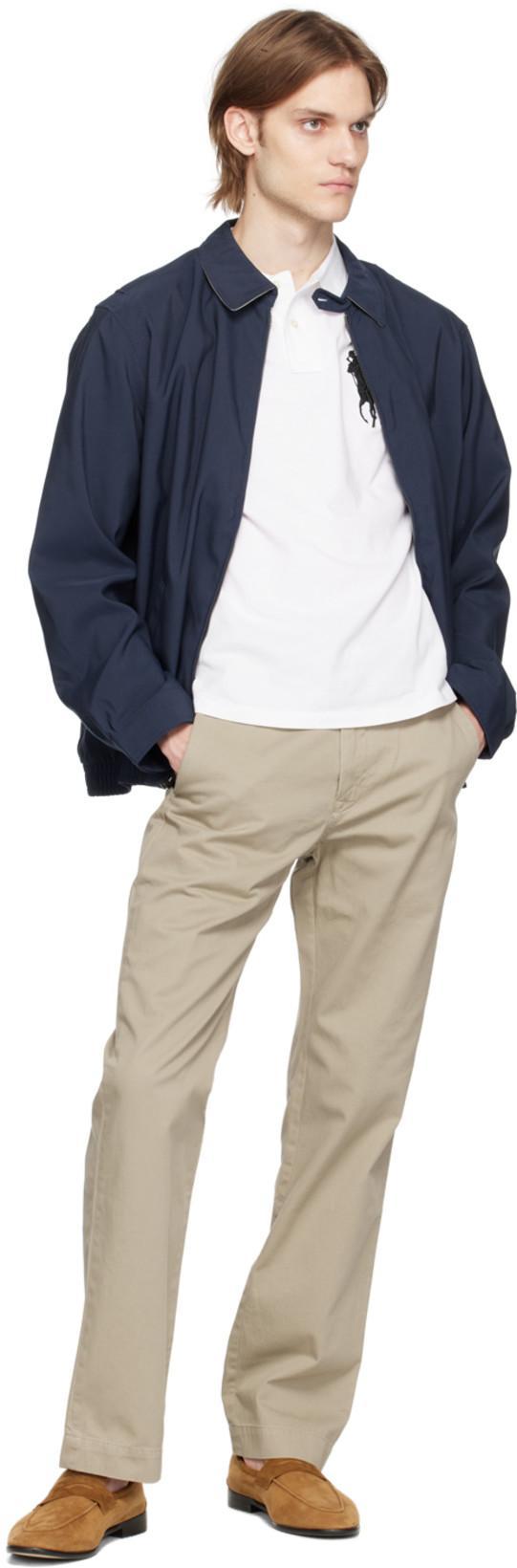POLO RALPH LAUREN Cotton Gabardine Bomber Jacket In Blue