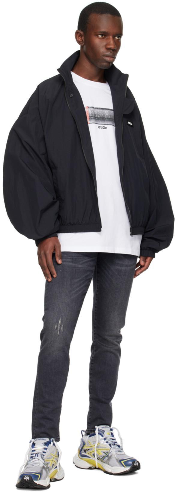 BALENCIAGA Runner Low-top Sneakers In Mesh And Nylon In White Black Grey