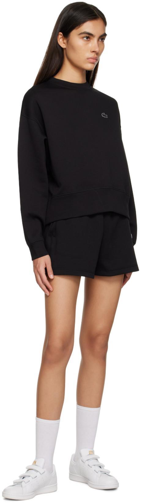 LACOSTE Oversized Black Sweatshirt With Design