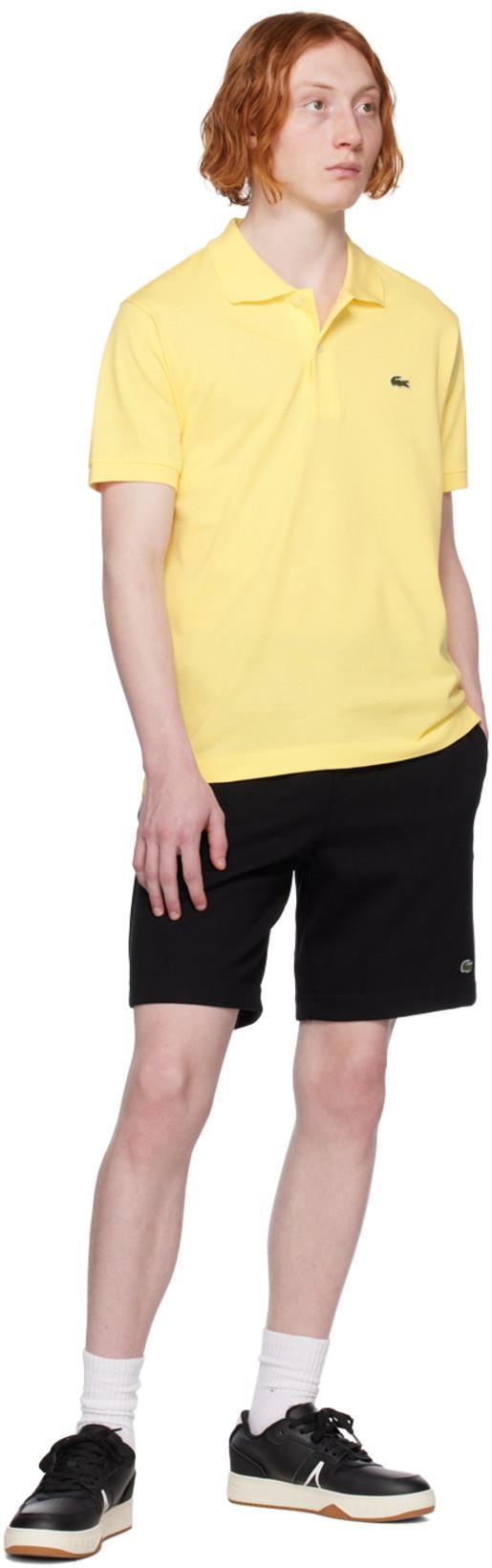 LACOSTE Classic Fit Short Sleeve Pique Polo Shirt In Light Yellow