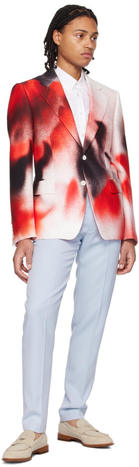 ALEXANDER MCQUEEN Blue Tailored Cigarette Pants In Green