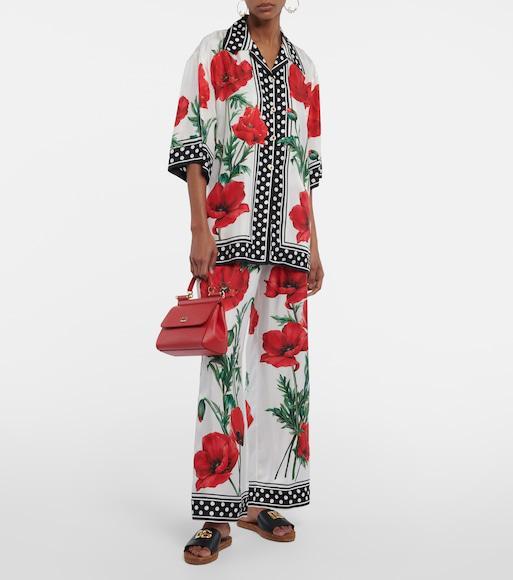 DOLCE & GABBANA Dg Logo Leather Espadrille Sandal In Black