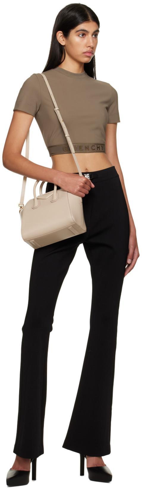 GIVENCHY Women's Wool Flared Trousers In 001 Black