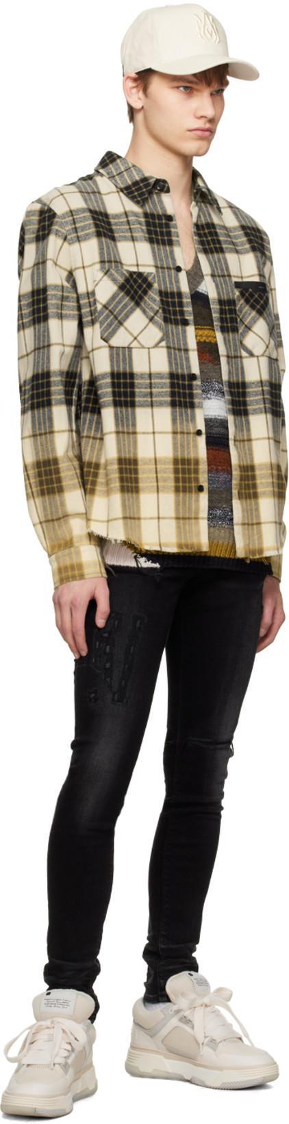 AMIRI Distressed Slim Fit Jeans In Black