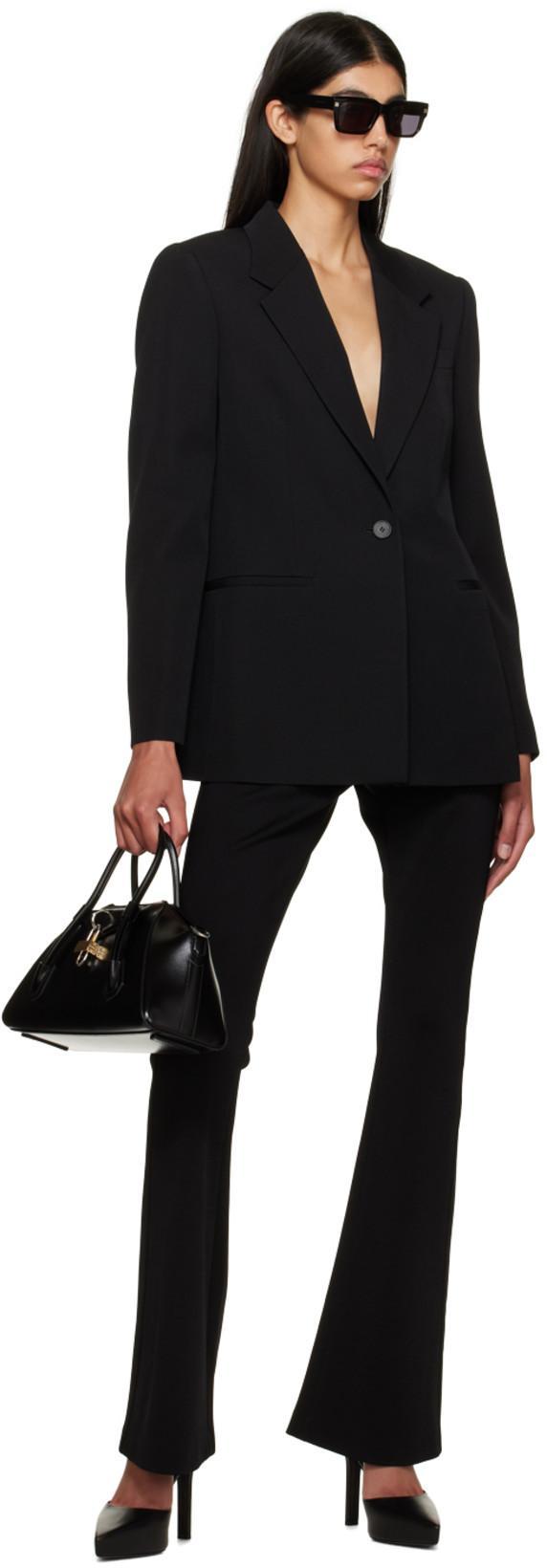 GIVENCHY Women's Wool Flared Trousers In 001 Black