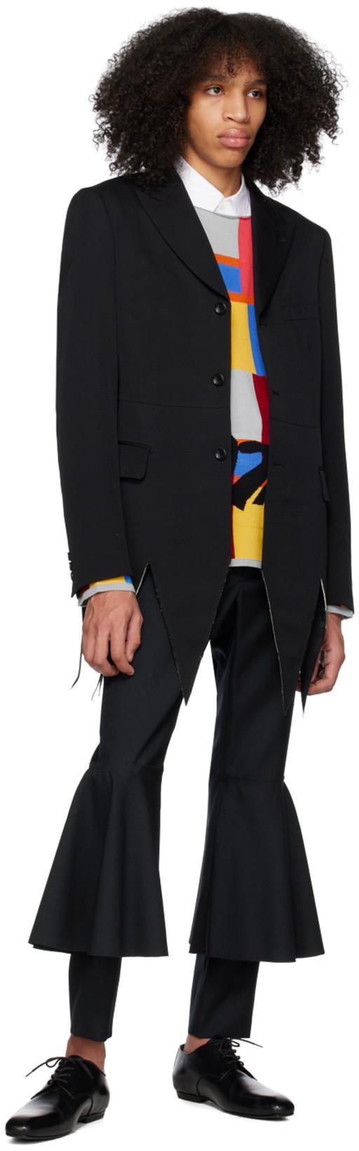 COMME DES GARÇONS HOMME DEUX Black Serrated Blazer In 1 Black