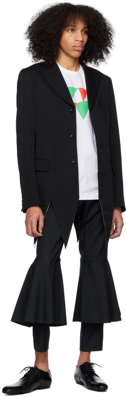 COMME DES GARÇONS HOMME DEUX Black Serrated Blazer In 1 Black