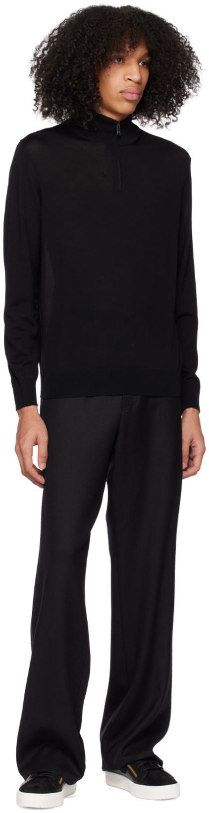 GIUSEPPE ZANOTTI Going Croc-embossed Leather Sneaker In Black