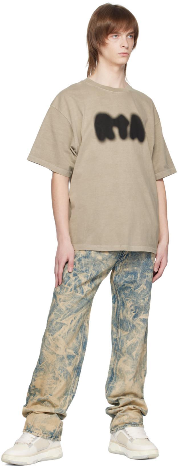 AMIRI Mens White Ma-1 Leather And Mesh Low-top Trainers