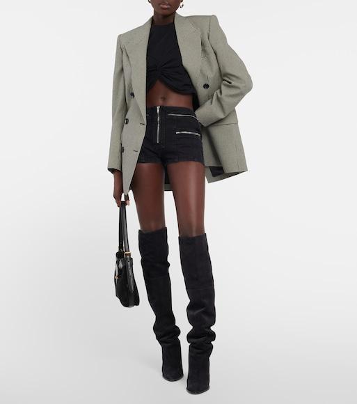 ISABEL MARANT Nevim Checked Double-breasted Crepe Blazer In Multicolor