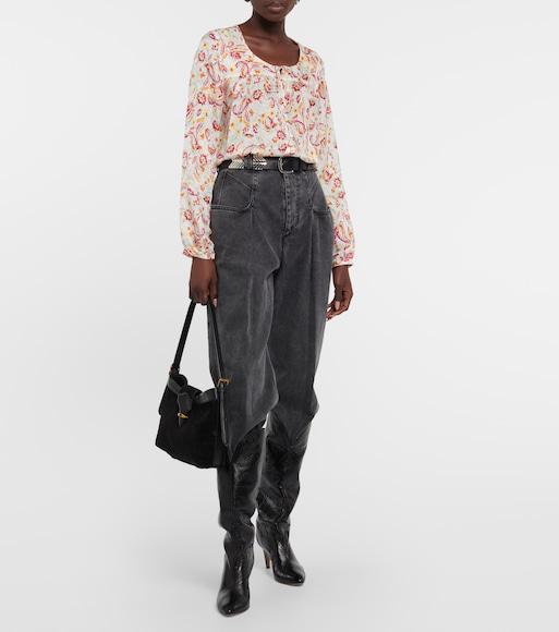 ISABEL MARANT Lestany Leather Knee-high Boots In Black