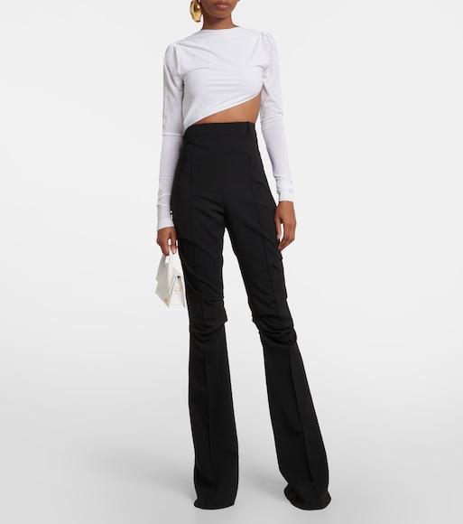 JACQUEMUS Carozzu Open-back Cutout Stretch-jersey Bodysuit In White