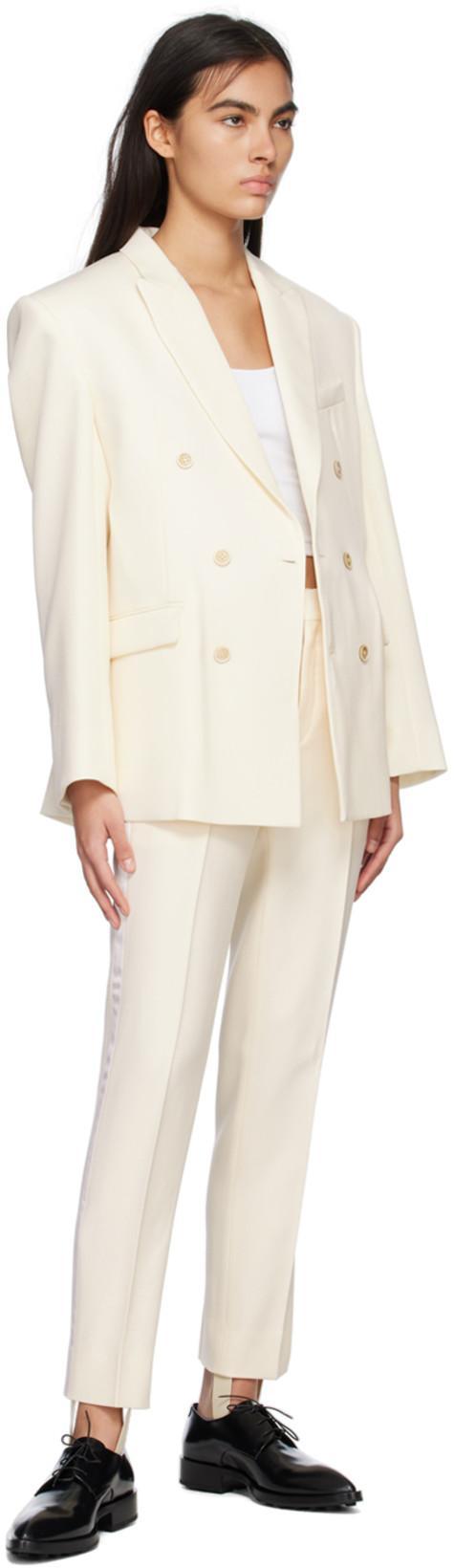 WARDROBE.NYC Double-breasted Blazer Dress In White