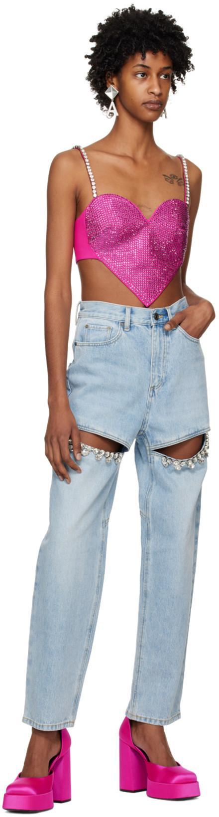 VERSACE Fuchsia Satin Medusa Aevitas Sandals In Pink