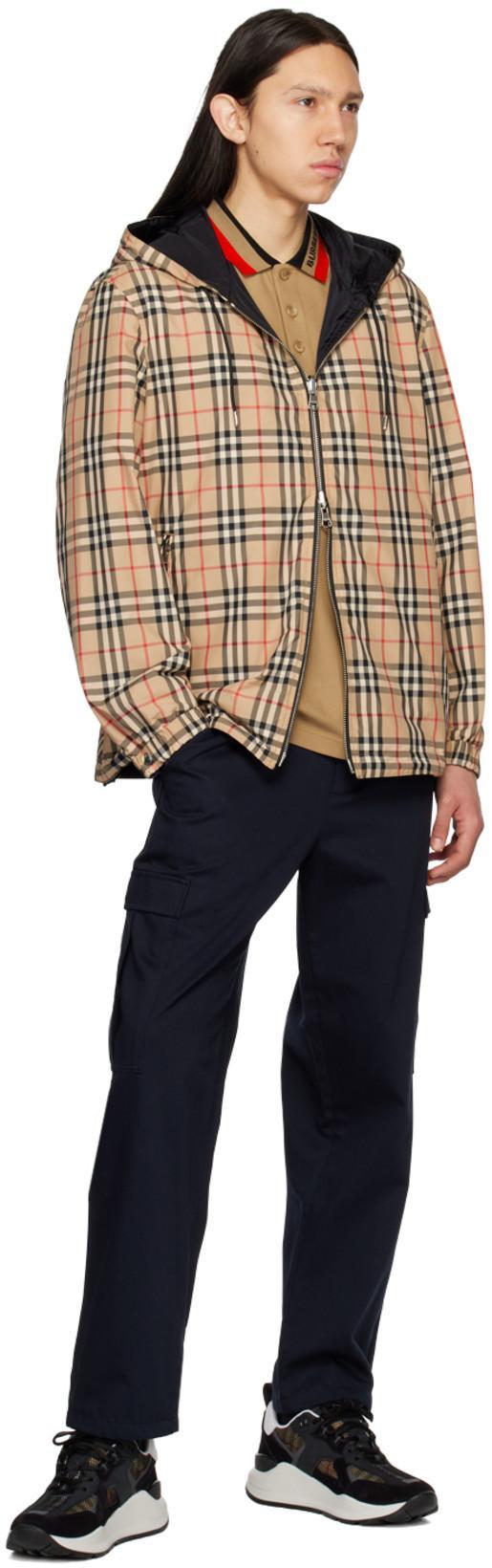 BURBERRY Check Twill Jacket In Beige