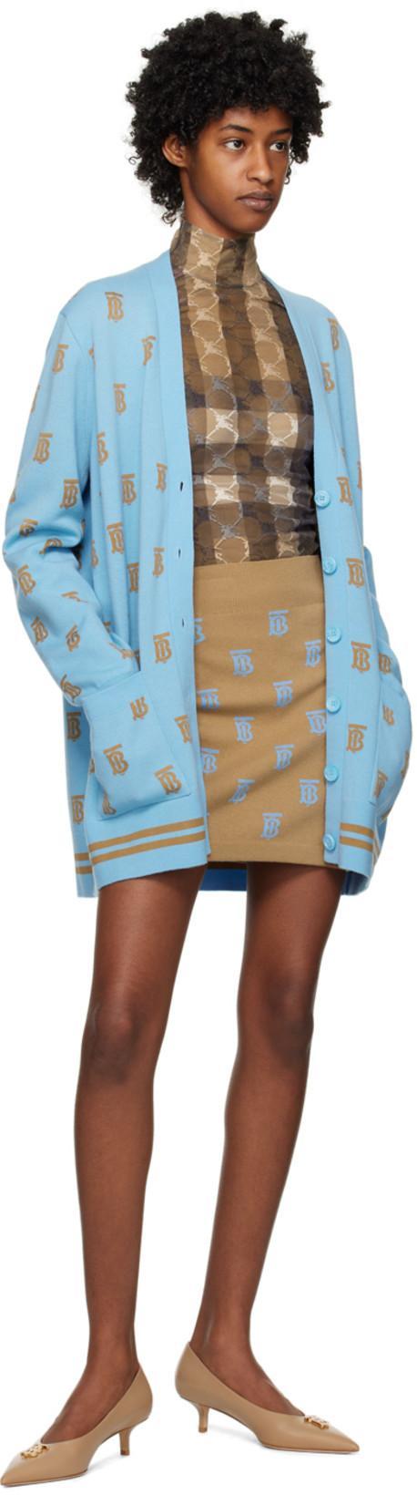 BURBERRY Brown Ekd Check Bodysuit In Dark Birch Brown Chk