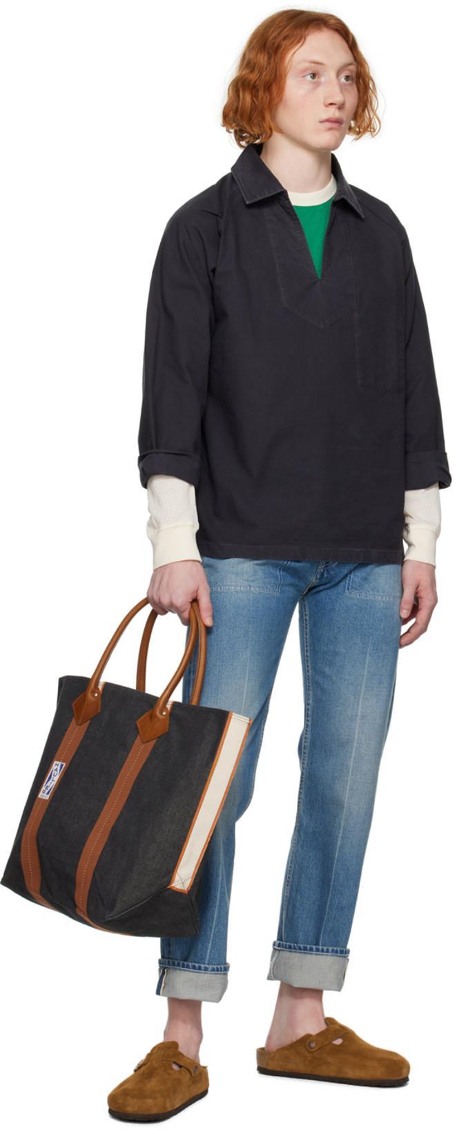 HAULIER Blue Utility Jeans In Vintage Wash