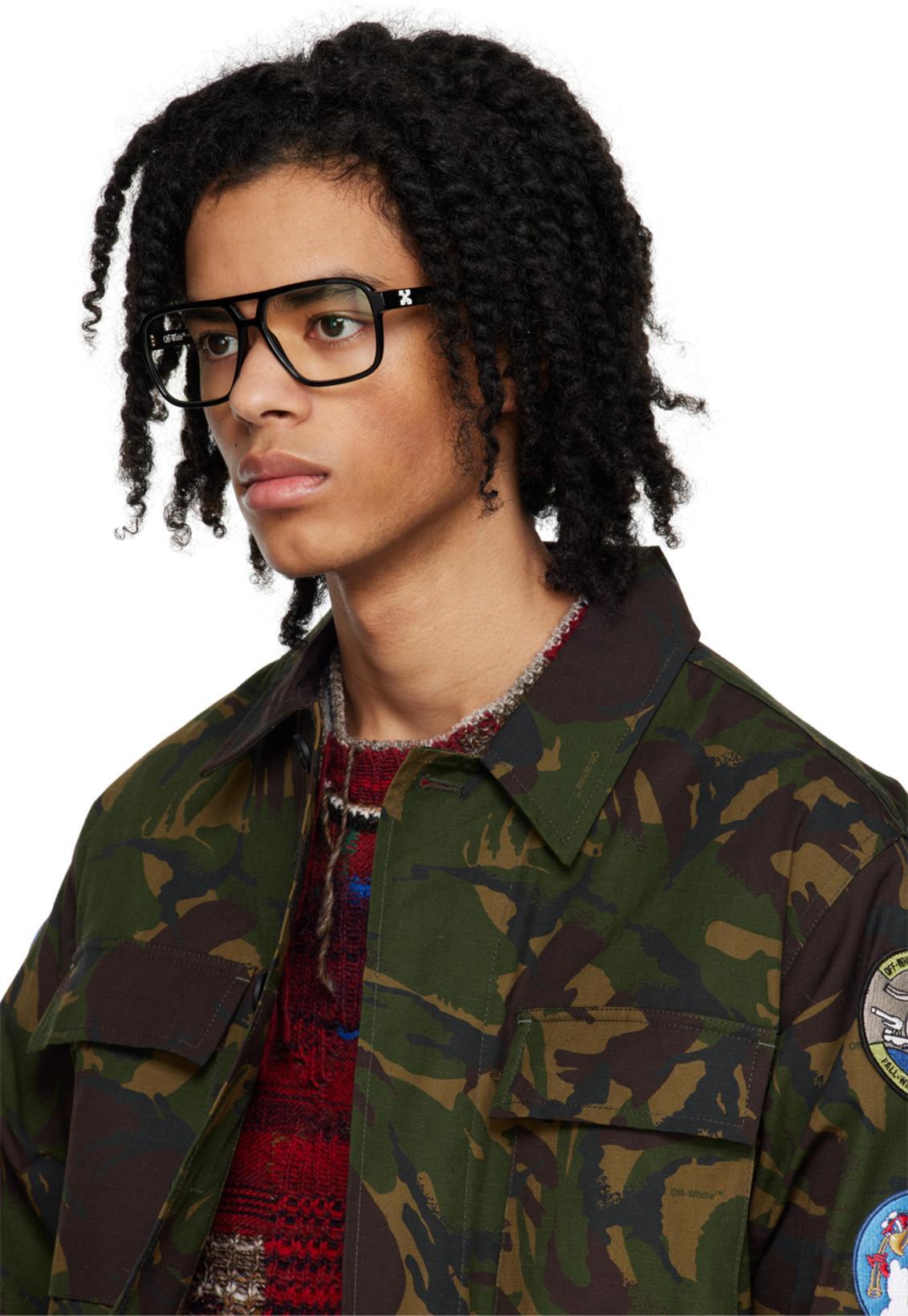 OFF-WHITE Green Camou Patch Field Jacket