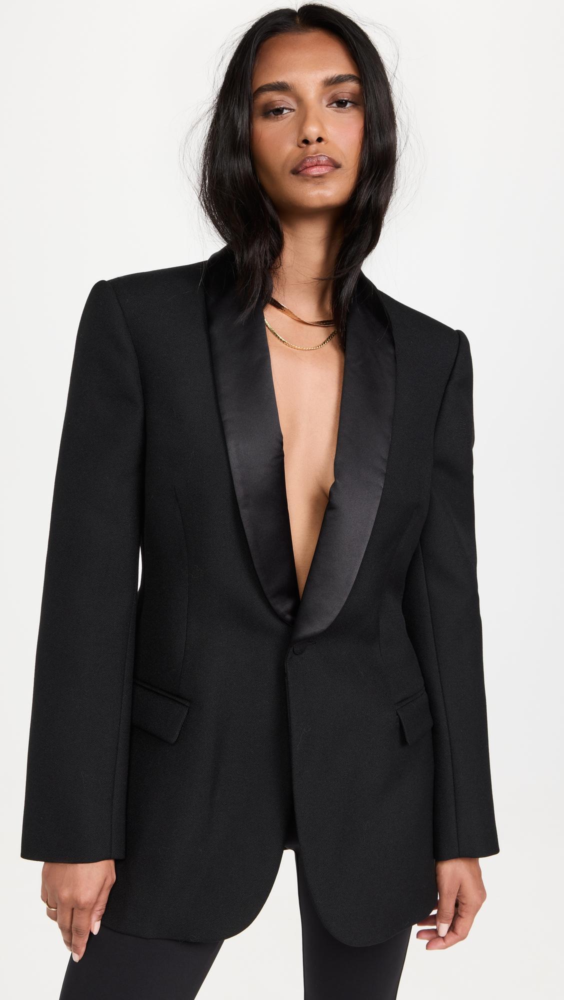 WARDROBE.NYC Tuxedo Blazer In Black