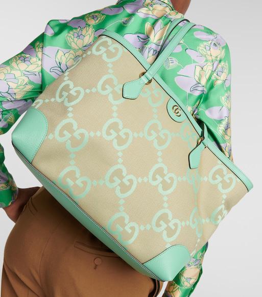 GUCCI Gg Leather Belt In White