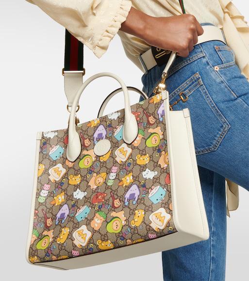 GUCCI Gg Leather Belt In White