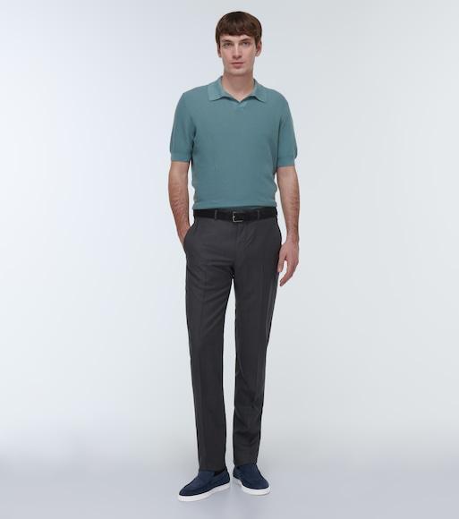 CHRISTIAN LOUBOUTIN Moonboat Leather Boat Shoes In Blau Nit