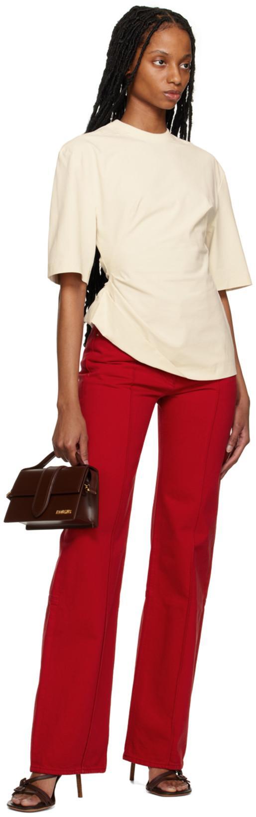 JACQUEMUS White 'le Haut Camisa' Blouse In Beige