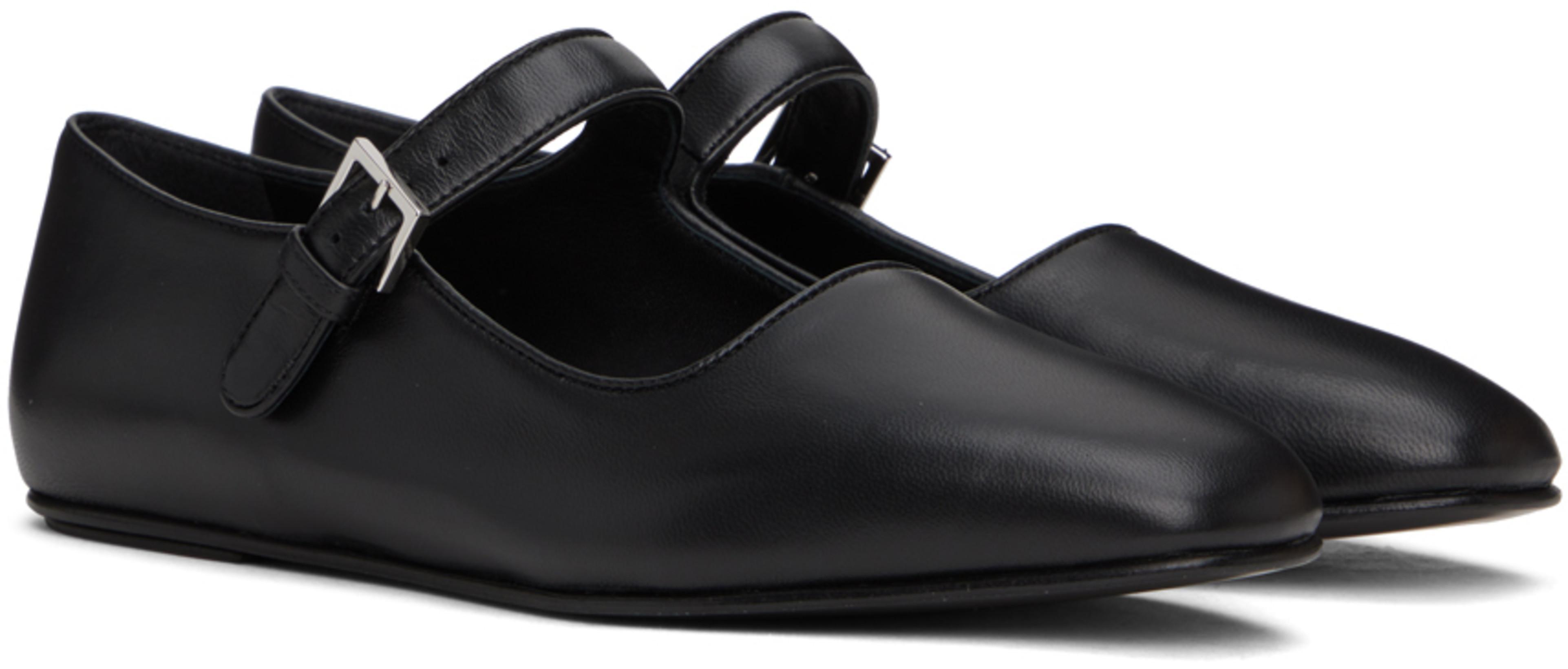 THE ROW Sofia Leather Shoulder Bag In Black