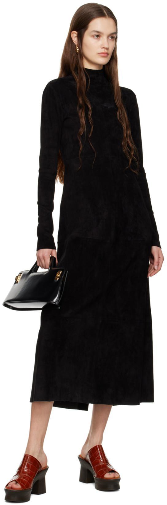 FERRAGAMO Wanda Calf Leather Tote Bag In Nero