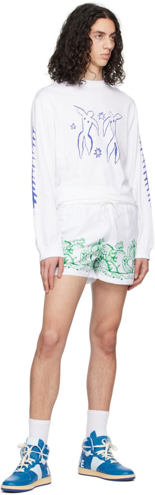 RHUDE Man Sneakers Blue Size 9 Leather